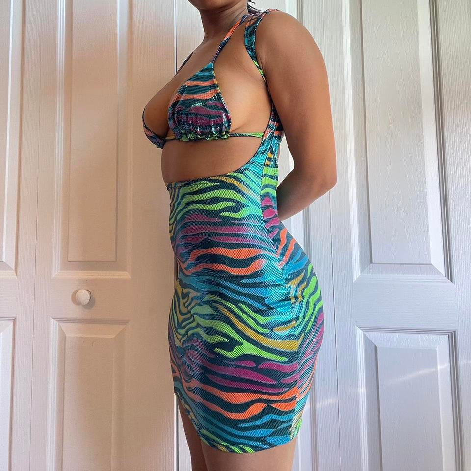 dress and bikini top set