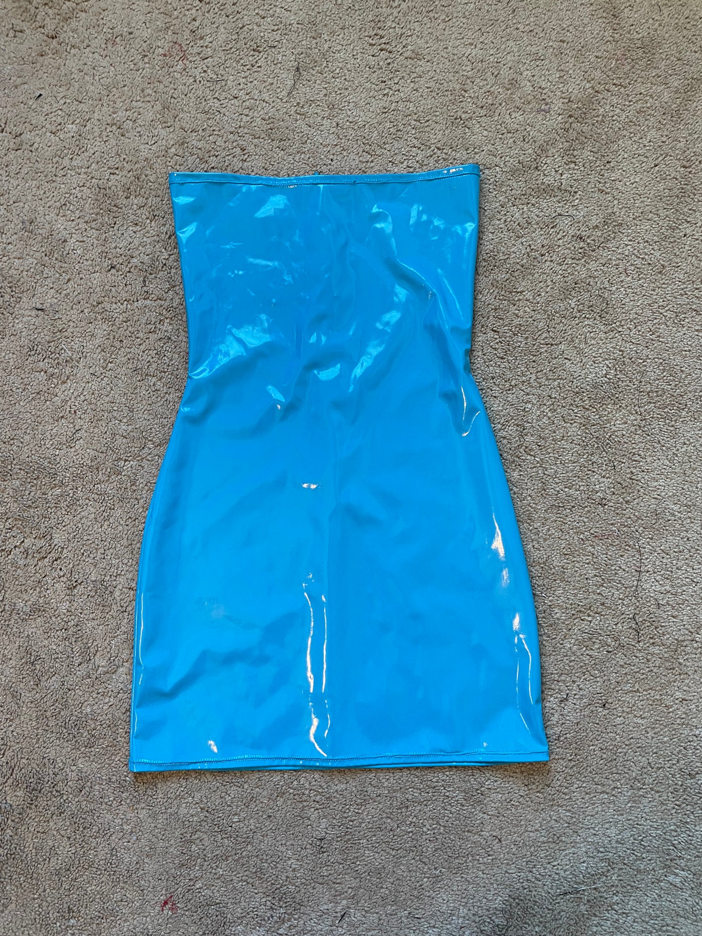 faux leather mini dress